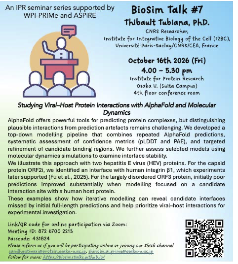 Flyer for BioSim Talk 2026 #5